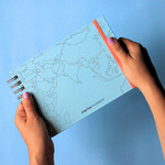 Bitacora De Viaje Paprika 21X15 60Hj. Worldmap Celeste